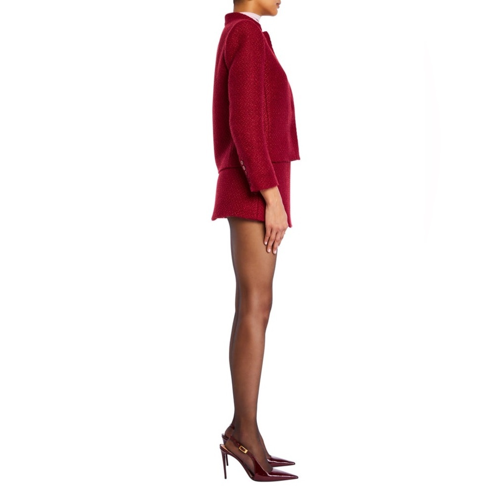 New! SER.O.YA Kristen Boucle Lady Buttoned Jacket Ruby Red Blazer ♥️ Small - Picture 11 of 15